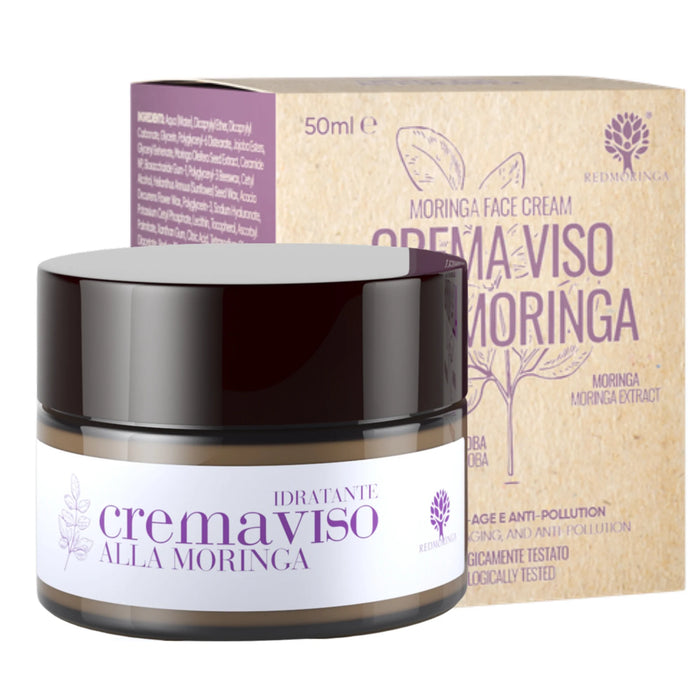 Anti-age gezichtscrème met Moringa met verpakking