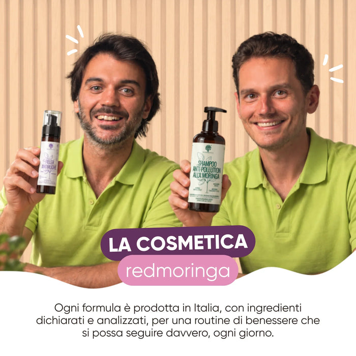 RedMoringa cosmetica: gemaakt in Italië met gedeclareerde en geanalyseerde ingrediënten
