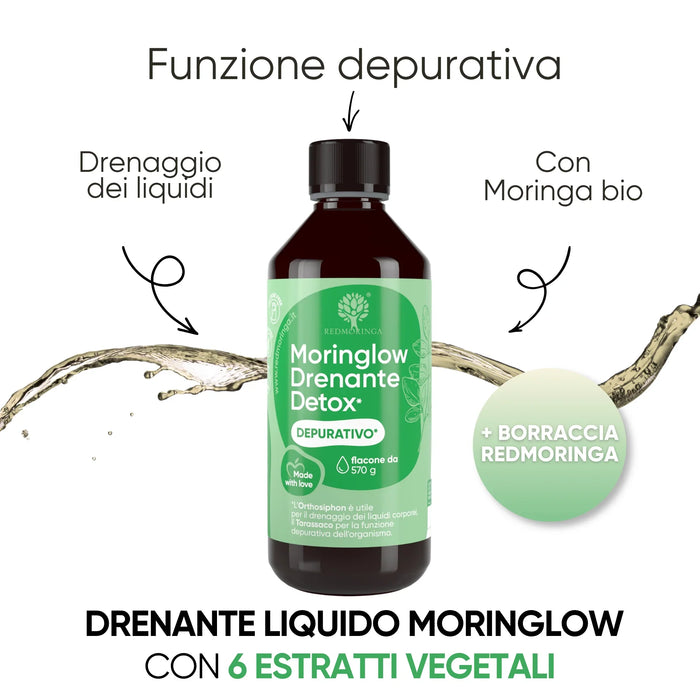 Moringlow met RedMoringa-drinkfles