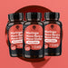 Drie flessen INCA FORCE RedMoringa met zwarte en gele maca en Moringa, capsules, verpakking van 3 voor 9 maanden
