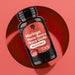 Fles INCA FORCE RedMoringa, supplement met zwarte en gele maca en Moringa, 90 capsules van 500 mg op rode achtergrond
