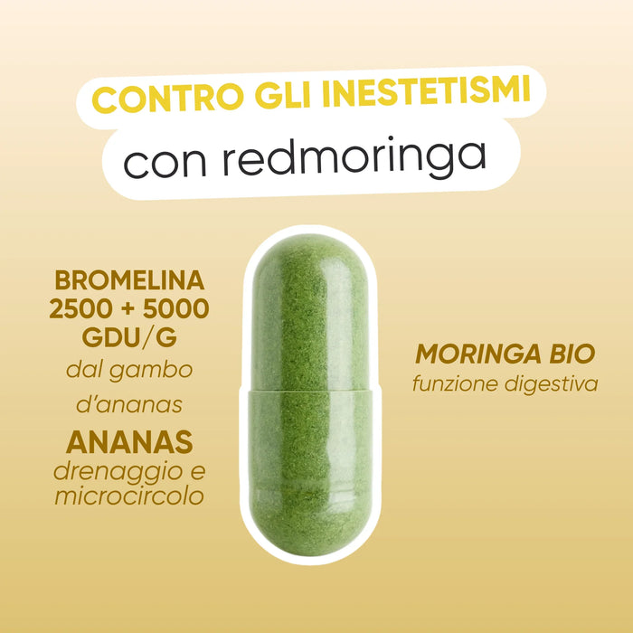 Capsule met Bromelaïne, Ananas en biologische Moringa