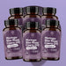 Zes flessen Moringa Rode Gist Rijst en Co-enzym Q10 RedMoringa met 60 capsules, verpakking van 6 op lila achtergrond