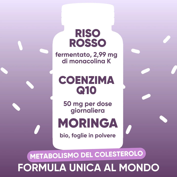 Rode gist rijst, co-enzym Q10 en biologische Moringa