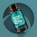 Energiesupplement Moringa Tribulus en Maca RedMoringa: fles met 60 capsules van 550 mg op petrolgroene achtergrond