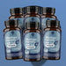 Zes flessen Moringa Fertility voor Hem RedMoringa met 60 capsules, verpakking van 6 op blauwe achtergrond