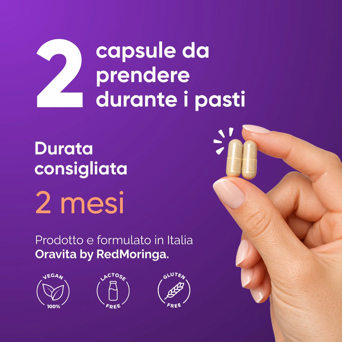 Lion's Mane: 2 capsules per dag bij de maaltijd, aanbevolen duur 2 maanden