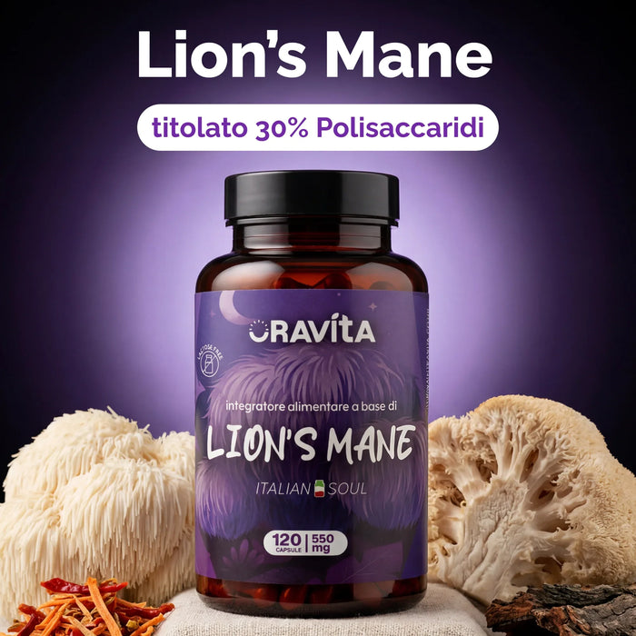 Oravita Lion's Mane, vruchtlichaamextract gestandaardiseerd op 30% polysacchariden