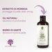 Ingrediënten van de moringa-olie voor lichaam en haar: anti-smog Moringa-extract, hydraterende natuurlijke oliën en sheaboter