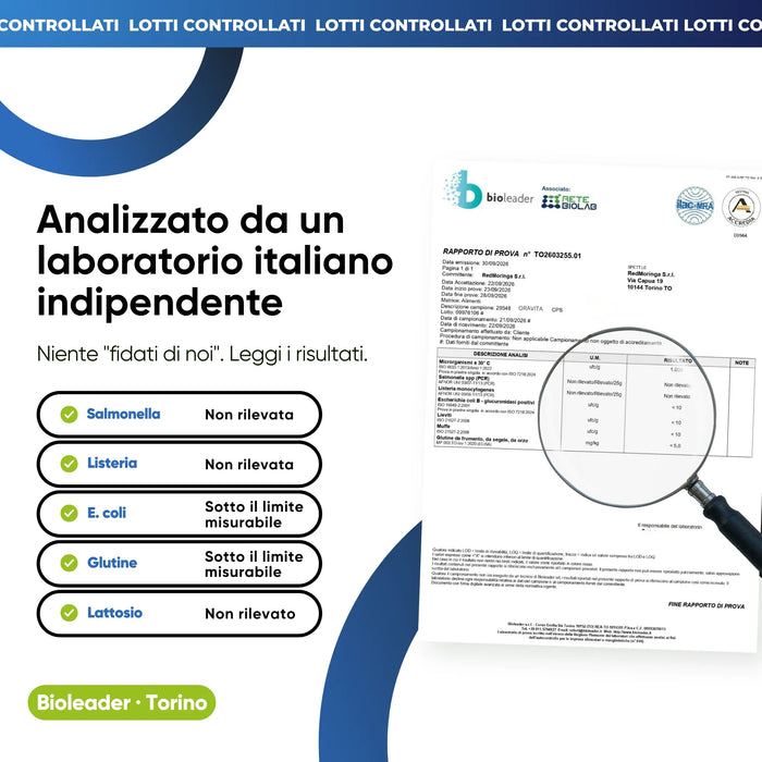 Reishi Oravita geanalyseerd door een onafhankelijk Italiaans laboratorium
