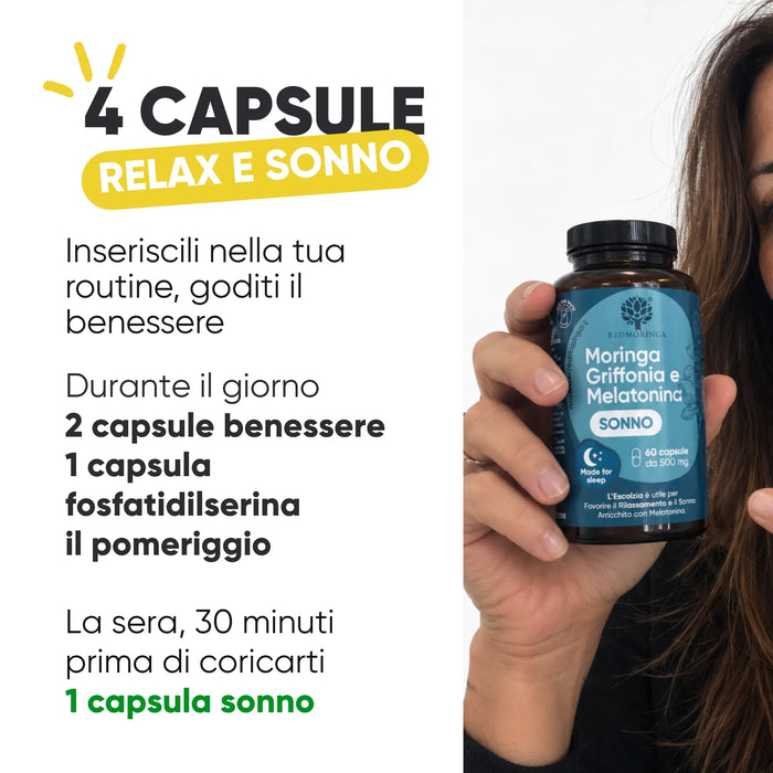 Gebruik: 2 capsules mentaal welzijn overdag, 1 fosfatidylserine 's middags, 1 capsule slaap 's avonds