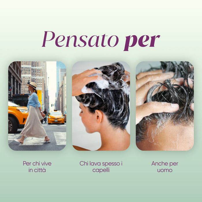 Shampoo voor wie in de stad woont, voor wie vaak zijn haar wast, ook voor mannen