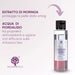 De actieve stoffen van de tweefasige make-up remover: Moringa-extract tegen smog en kalmerend, antioxidant korenbloemwater