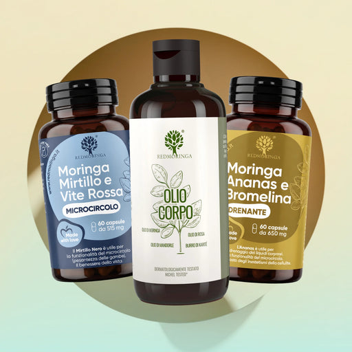 Intensieve Anti-Cellulite Behandeling RedMoringa: Bosbes en Rode Wijnstok, Lichaamsolie, Ananas en Bromelaïne met Moringa
