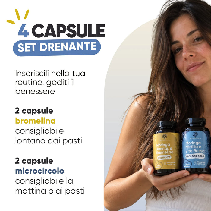 Zo gebruik je het: 2 capsules bromelaïne en 2 microcirculatie per dag